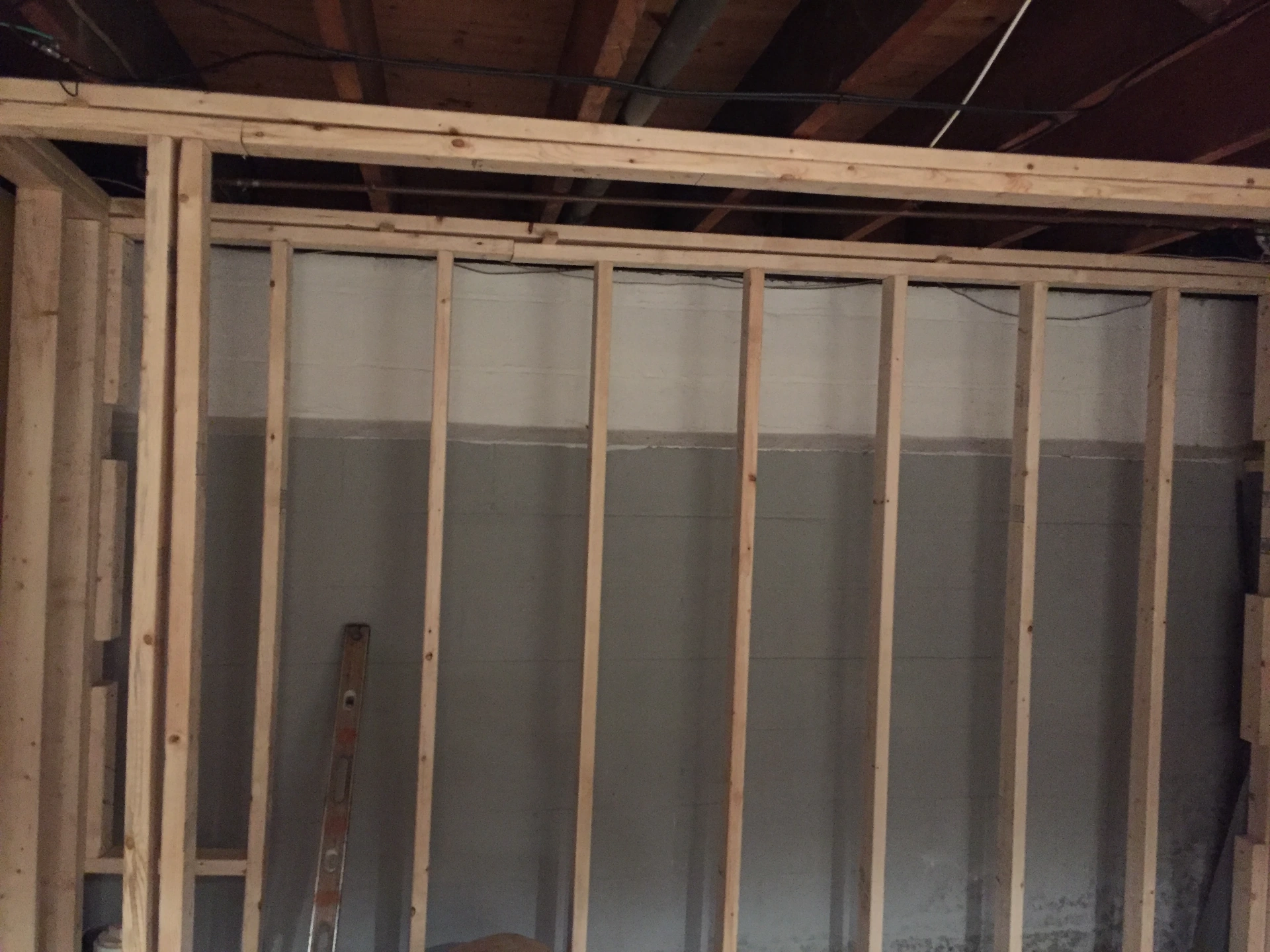 Basement wall framing
