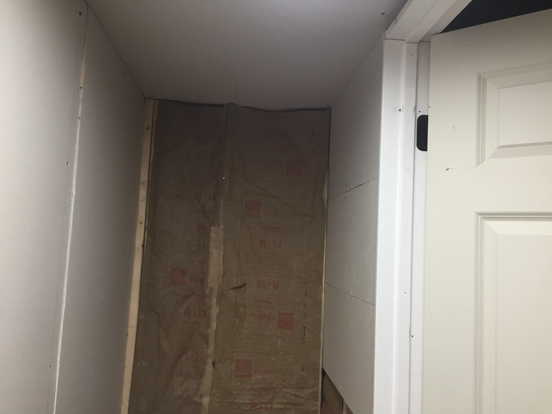 Wall insulation work