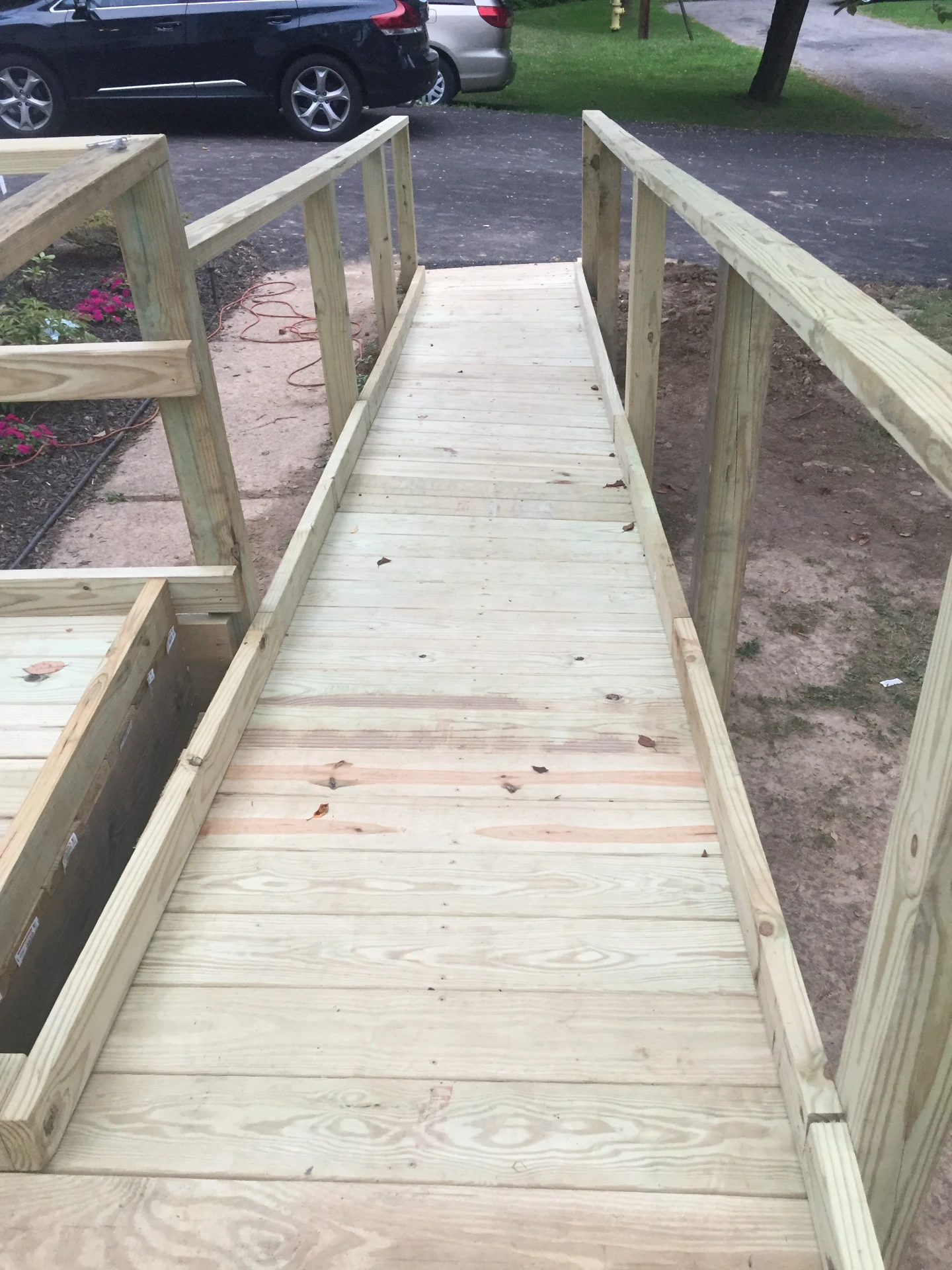 Wheelchair ramp close-up view